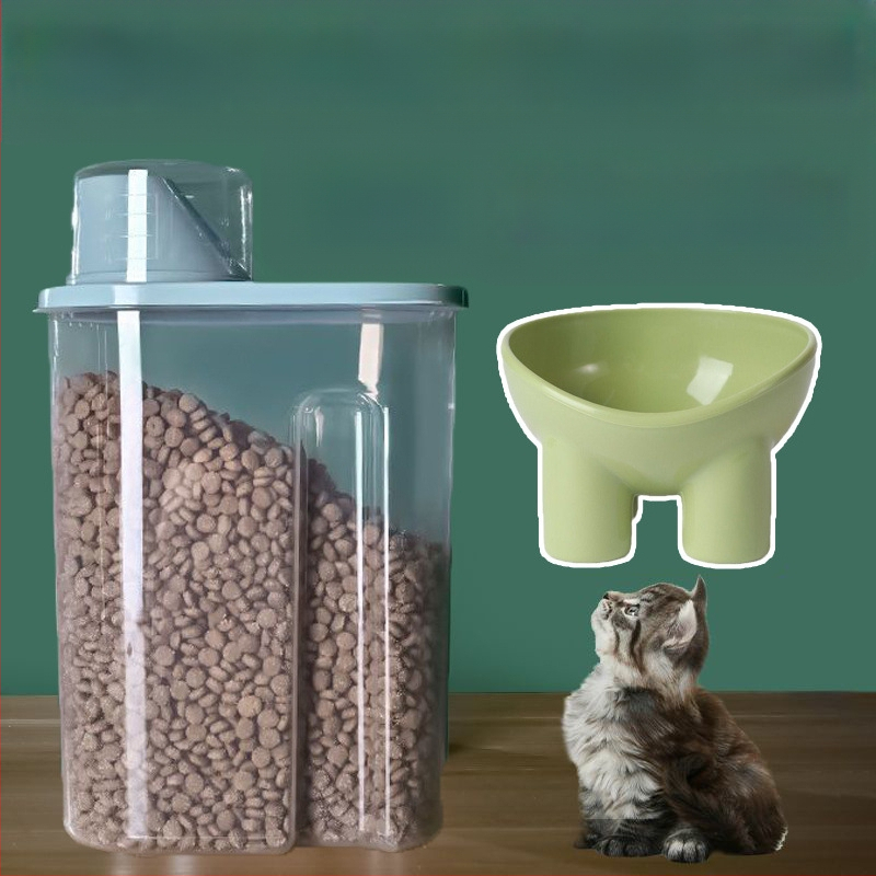 Кофа за котешка храна, съхранение на консерви за домашни любимци, съхранение на кучешка храна, кутия за съхранение на зърно, запечатана опаковка, контейнер за зърно за трансгранично ползване