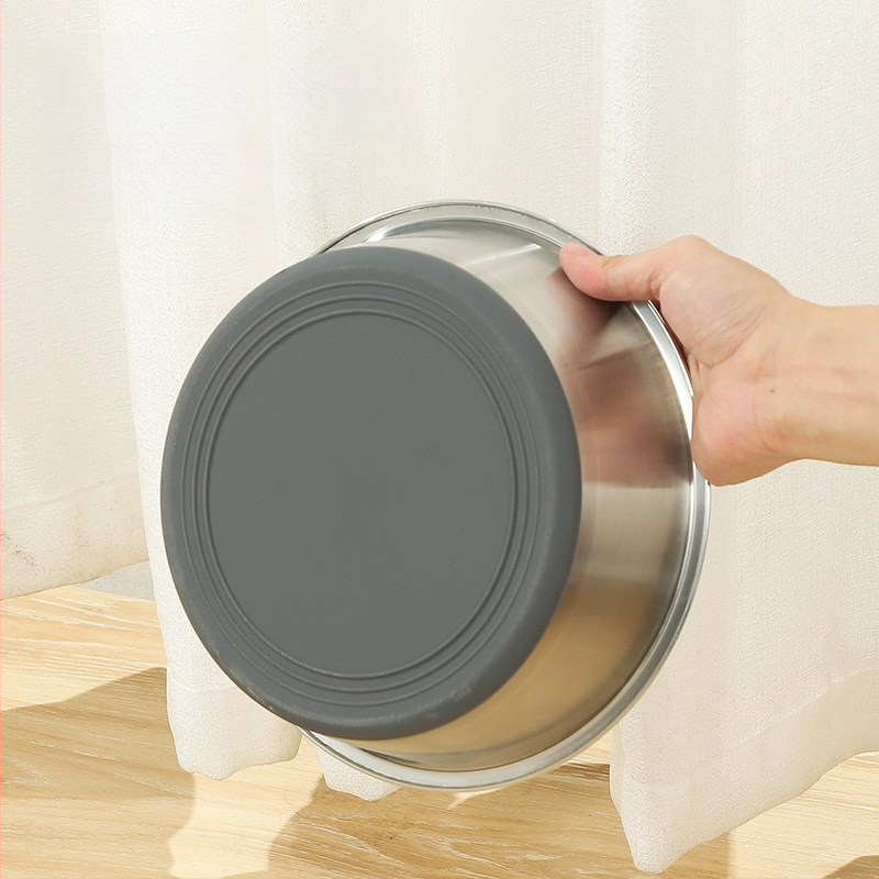 Roostevabast terasest lemmikloomakauss, silikoonist põhi, löögikindel koerakauss, kassikauss, kassi lemmiklooma söögikauss, lemmikloomatarbed