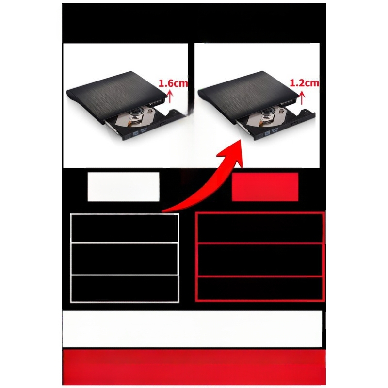 Producător Export Dedicat Neutru USB3.0 Extern DVD Burner Real Ultra-Thin Player 8-Speed D9 Burner