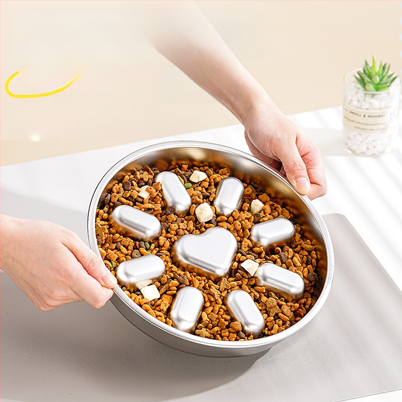 Lemmikloomakauss, aeglase toiduga kauss, koerakauss, koerakauss, roostevabast terasest veekauss, kaelakaitse, koeratoidukauss, koeratoidukauss, lemmikloomatarbed