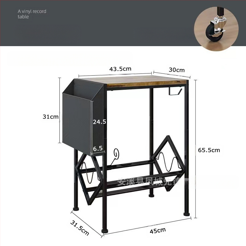 Домашен ретро стил, стойка за съхранение на CD, въглеродна стомана, креативна всекидневна, малка странична стойка за съхранение на винилови плочи, обикновена етажерка за книги