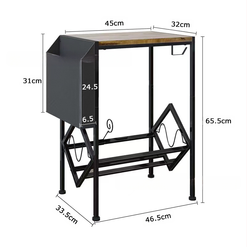 Домашен ретро стил, стойка за съхранение на CD, въглеродна стомана, креативна всекидневна, малка странична стойка за съхранение на винилови плочи, обикновена етажерка за книги