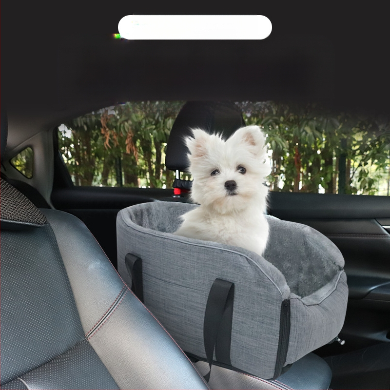 Piiriülene lemmikloomade auto fliisvoodriga kassikuut kaasaskantav väikestele koertele keskjuhtimiskotiga eemaldatav kaasaskantav kuut autosse