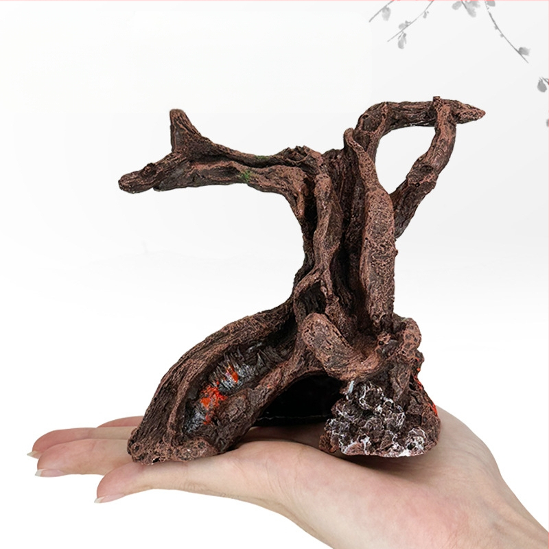 Kalapaagi maastikutekk, krevetipurk, surnud puit, vaigukäsitöö, dekoratiivsed kaunistused, kala ja krevetid, roomaja, lemmiklooma põgenemismaja auk