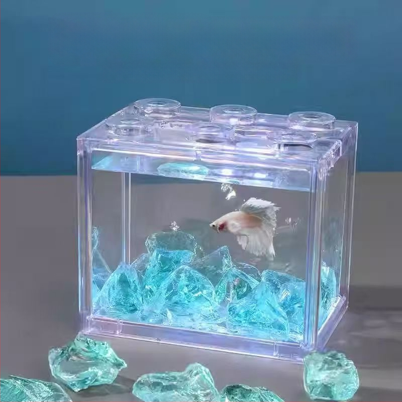 Akvaariumi haljastus, kristallpõhjaga, liustiku kaunistused, jääsinine Trooja hobune, kristallpõhjaga, liivane maastik, klaasist kaunistus