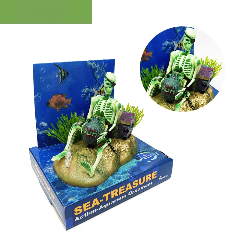 Zuiweng pneumatikus akvárium, tengeralattjáró, tereprendezési akvárium, csikóhal alakú dekoratív dísz, akvárium, pneumatikus tereprendezés