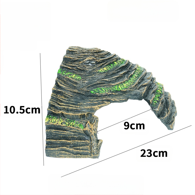 Hüllőbúvóhely, Menedék, Mászóplatform, Sütőztetőplatform, Teknősgyantás dekoráció, Díszlet, Gekkó táj, Hüllőbekerítés