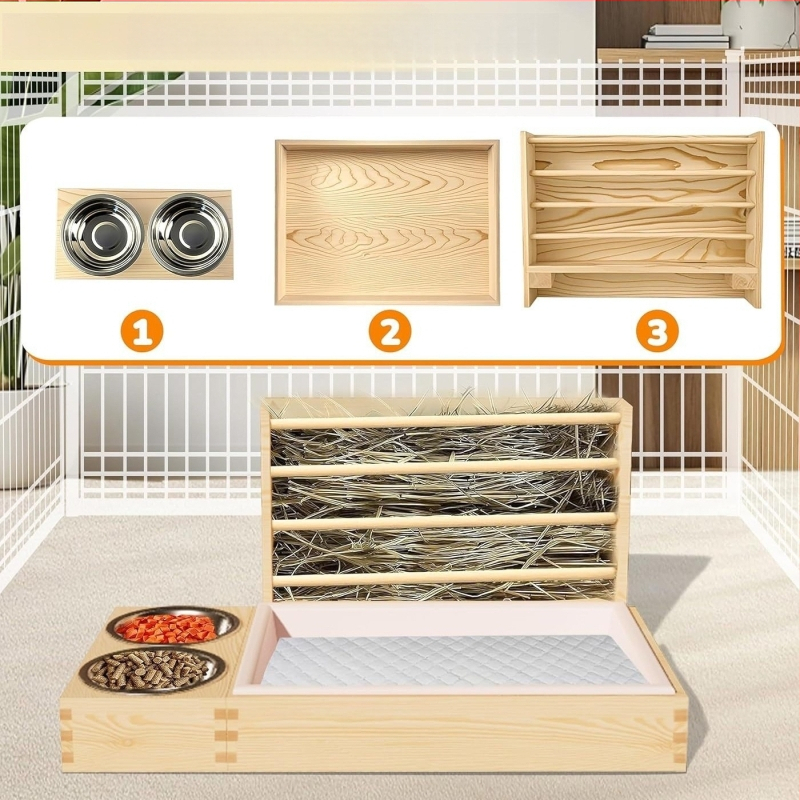 Küüliku- ja vutipuur, dekoratiivne puurisöötja, pesitsuskast, tibude kodu, krüptitud vutipesa, hamstripesa komplekt