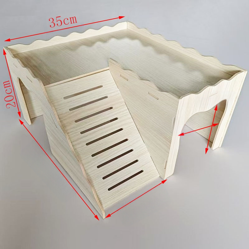 Jänese loss, puidust voodi, merisea puidust maja, jänese vältimispesa, Totoro, rippkõrvadega jänese mängumaja, täispuidust suur pesa