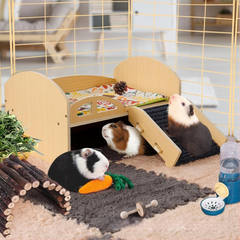 Lemmikloomapesa, hamstri, Totoro, merisea, puidust riiul, väikeloomade voodiplatvorm neljaks aastaajaks