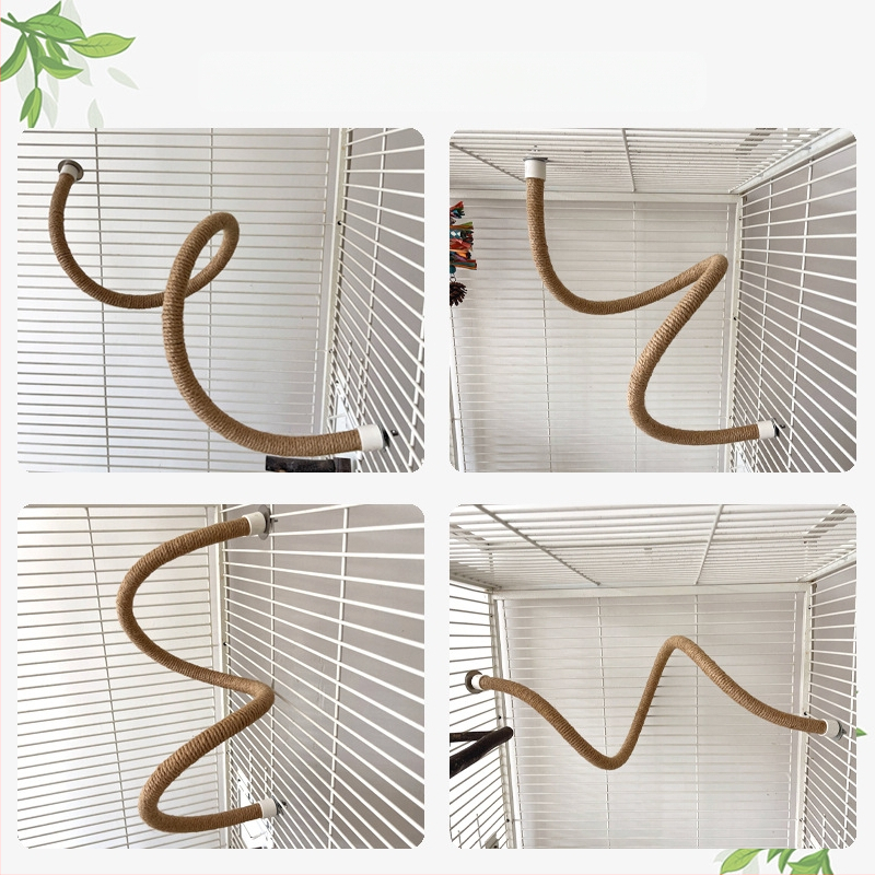 Spirális mászólétra állványrúd Hajlítható és deformálható papagájjáték kenderkötél madárállvány tigrisbőr xuanfeng bazsarózsa csiszolókarom rúd