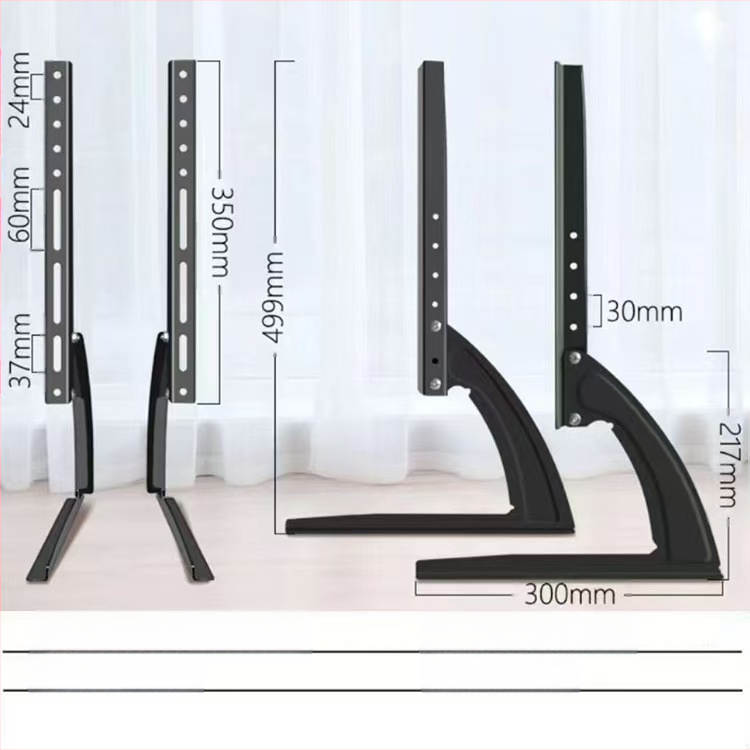 Универсална стойка за телевизор, регулируема настолна основа без пробиване, универсална за 14-75 инчови LCD телевизори