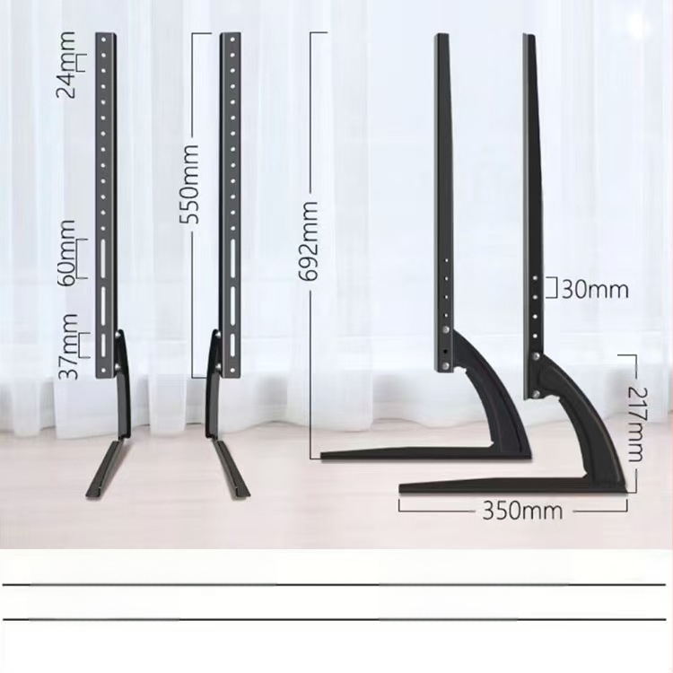 Универсална стойка за телевизор, регулируема настолна основа без пробиване, универсална за 14-75 инчови LCD телевизори