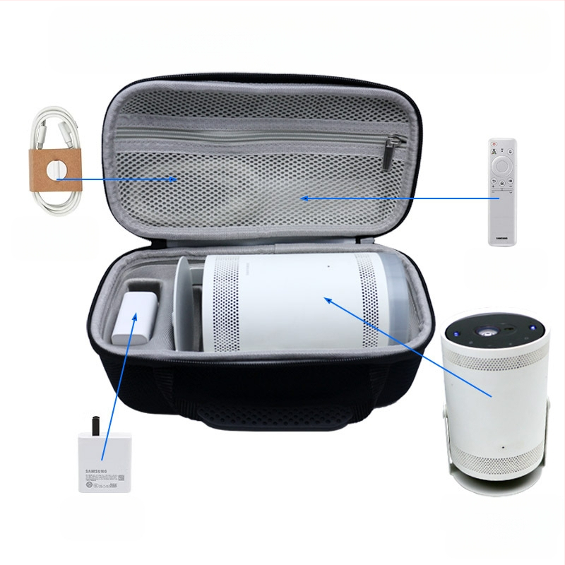 Piiriülene populaarne mudel, mis sobib Samsung Freestyle 1/2 põlvkonna projektorile, kõva kestaga reisikott, Eva kosmeetikakott