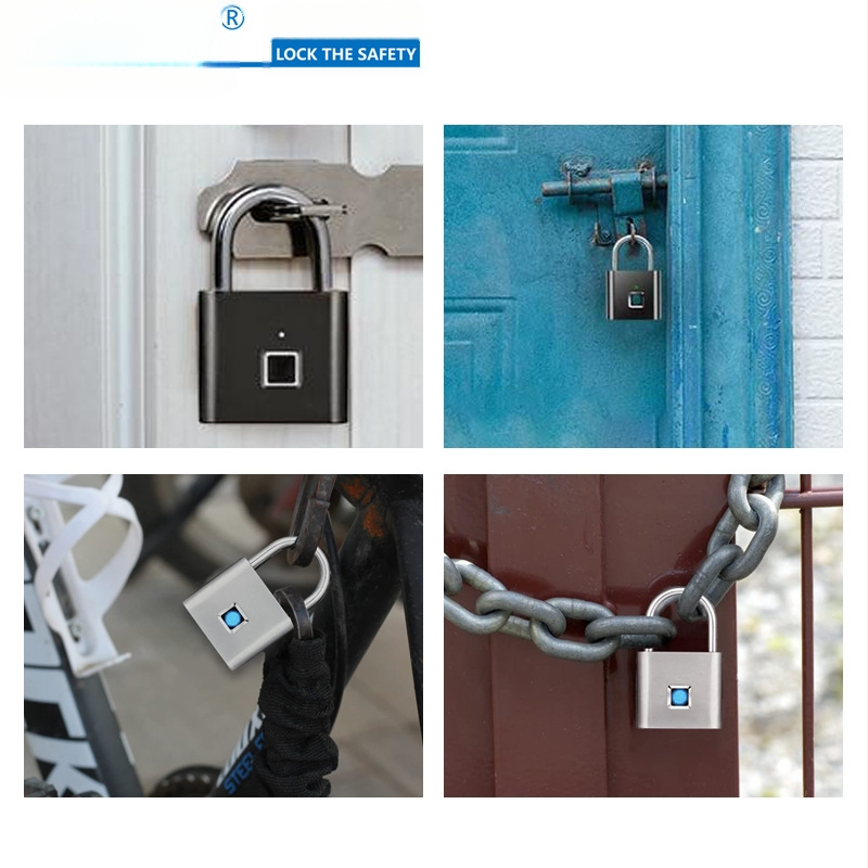 Inteliģentas pirkstu nospiedumu piekaramās atslēgas paaudze mājas pretaizdzīšanas noliktavas kopmītņu skapja elektroniska pirkstu nospiedumu maza atslēga