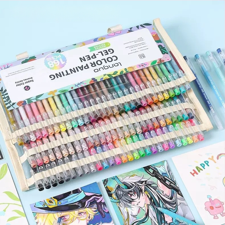 Mėlynų vaisių vadovas, rašiklis, 162 spalvų dovanų dėžutės rinkinys, spalvingas gelio rašiklis, akrilinis žymeklis, didelis kiekis ir gera kaina