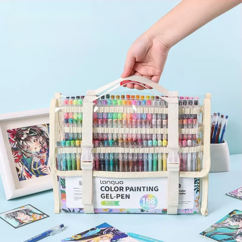 Mėlynų vaisių vadovas, rašiklis, 162 spalvų dovanų dėžutės rinkinys, spalvingas gelio rašiklis, akrilinis žymeklis, didelis kiekis ir gera kaina