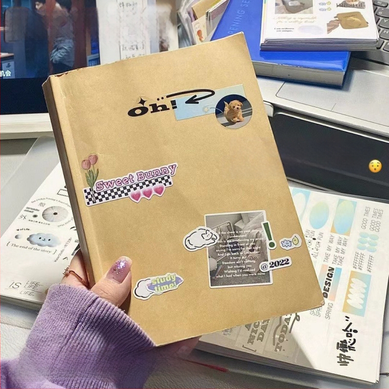 Vastagított üres jegyzetfüzet, vintage vázlatok, diák egyszerű napló, praktikus jegyzettömb, tartós kiárusítás