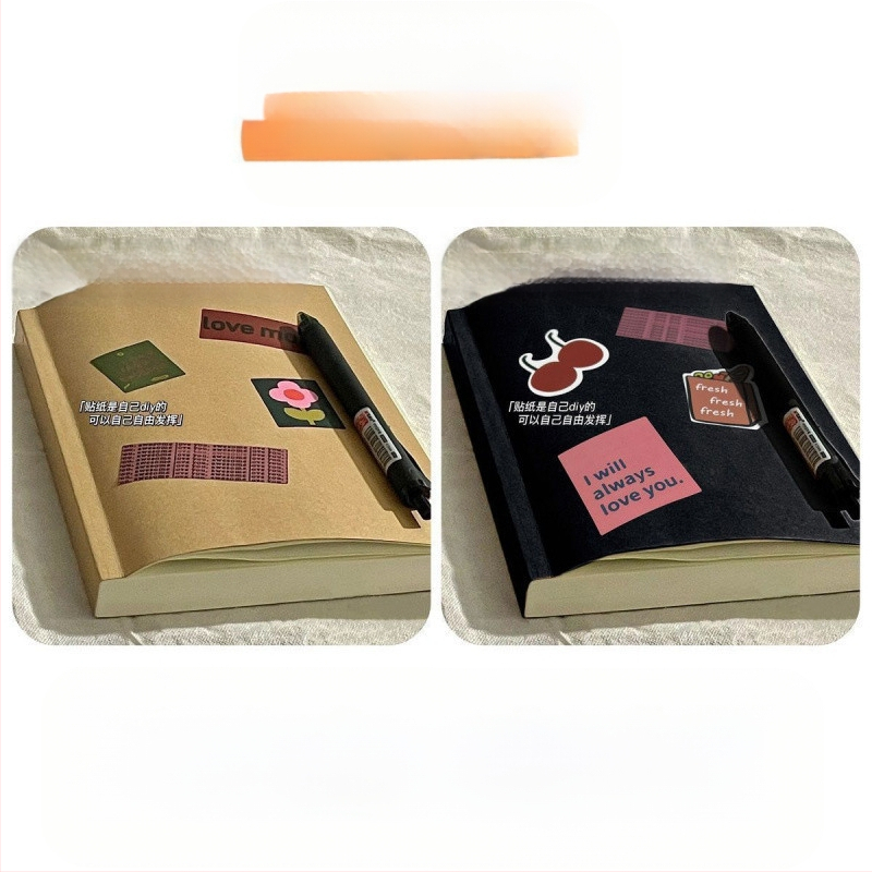 Vastagított üres jegyzetfüzet, vintage vázlatok, diák egyszerű napló, praktikus jegyzettömb, tartós kiárusítás