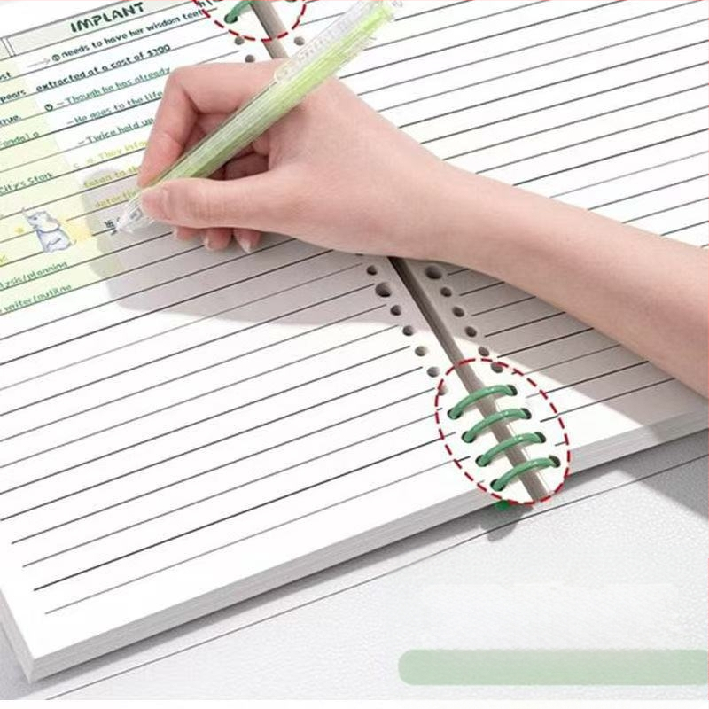 Pehme kestaga läbipaistev lahtiste lehtedega märkmik, stiilne, väärtuslik ja paksendatud, universaalne märkmik põhikooliõpilastele, keskkooliõpilastele ja üliõpilastele