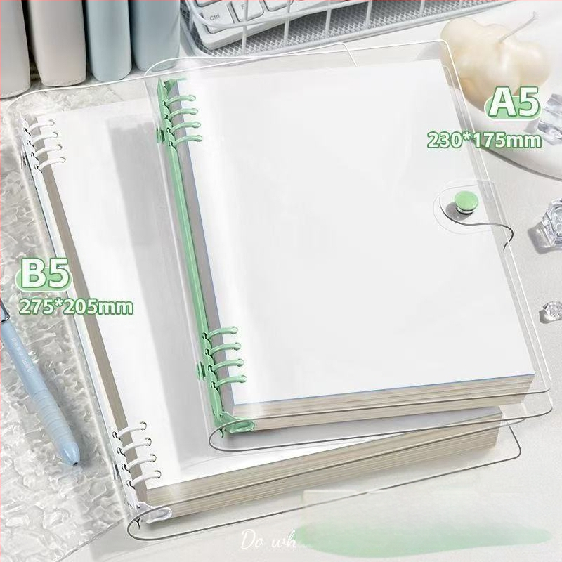 Pehme kestaga läbipaistev lahtiste lehtedega märkmik, stiilne, väärtuslik ja paksendatud, universaalne märkmik põhikooliõpilastele, keskkooliõpilastele ja üliõpilastele