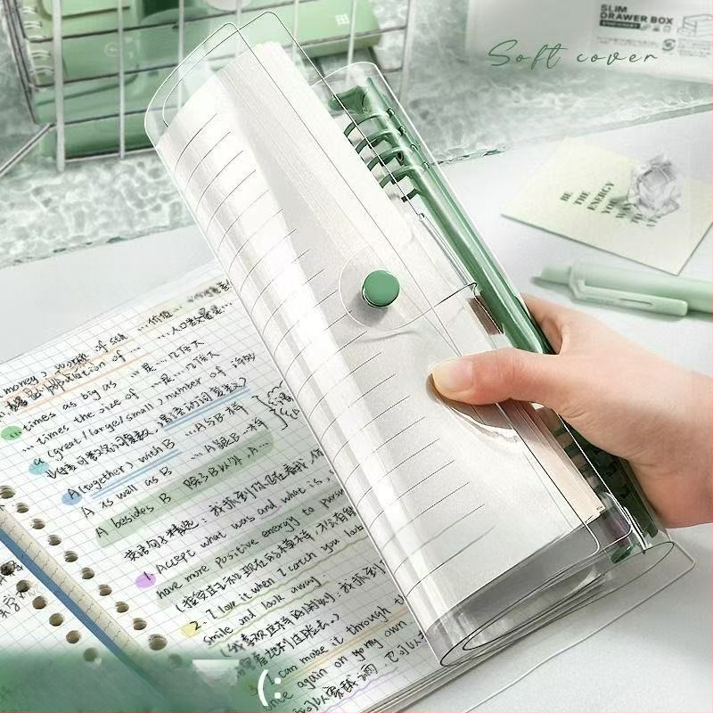 Pehme kestaga läbipaistev lahtiste lehtedega märkmik, stiilne, väärtuslik ja paksendatud, universaalne märkmik põhikooliõpilastele, keskkooliõpilastele ja üliõpilastele