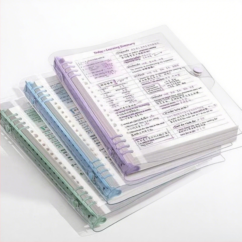 Pehme kestaga läbipaistev lahtiste lehtedega märkmik, stiilne, väärtuslik ja paksendatud, universaalne märkmik põhikooliõpilastele, keskkooliõpilastele ja üliõpilastele