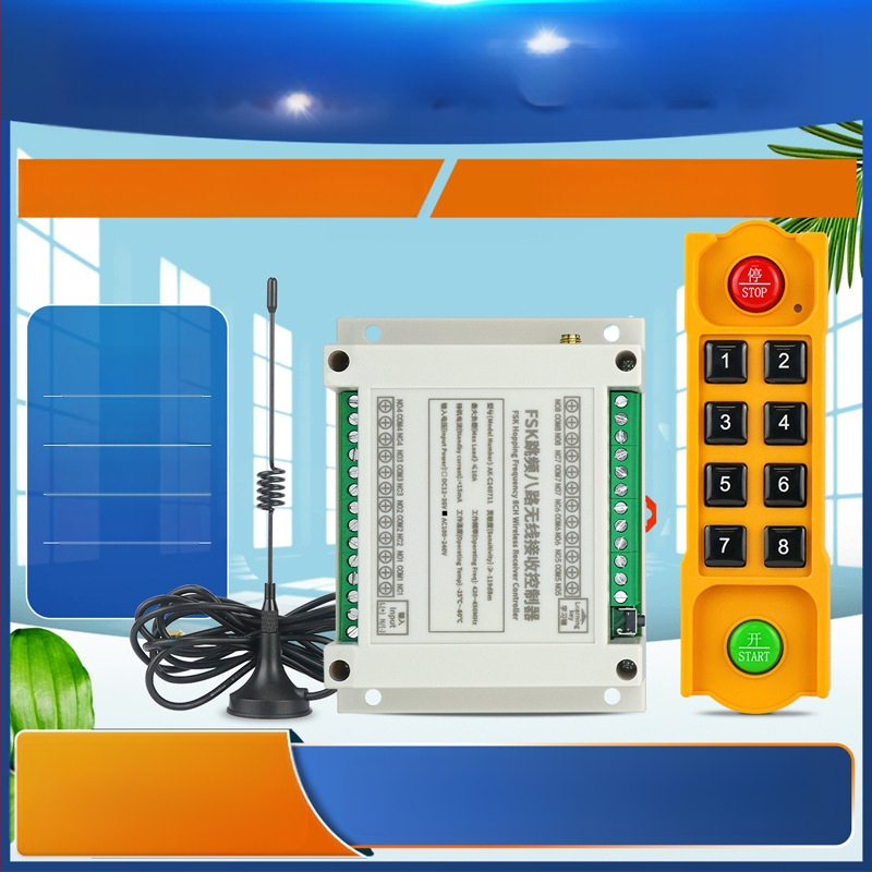 AC100-240V tööstusklassi traadita kaugjuhtimispuldi lüliti kraana segamispumba PLC moodul veekindel kaugjuhtimispuldi käepide