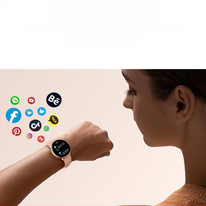 Új S76 női karóra, határokon átnyúló, kis képernyős, 1.19 AMOLED, Bluetooth hívás, pulzusmérő, vérnyomásmérő, vér oxigénszint-érzékelő, alvásfunkció