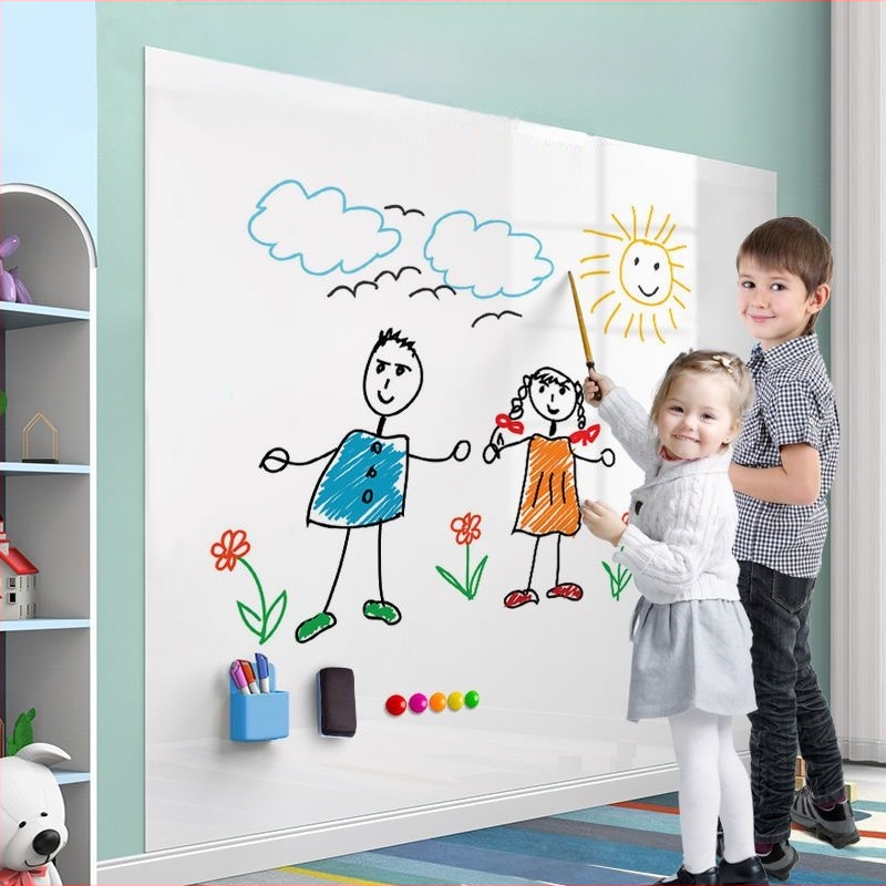 Детска мека бяла дъска, магнитна черна дъска, стикери за стена, домашен графити, рисуване на офис, изтриваема магнитна дъска за писане, директни продажби