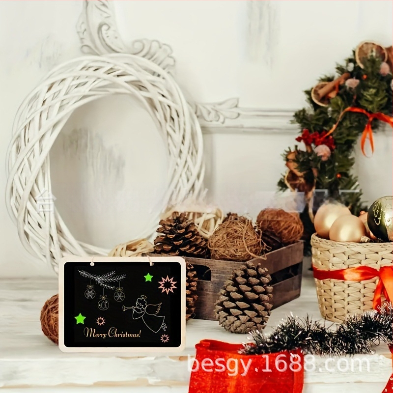 Pārrobežu karsti pārdota Amazon populārā mazā taisnstūrveida tāfele, tāfeles etiķetes karājas koka tāfeles ballīšu dekorēšana