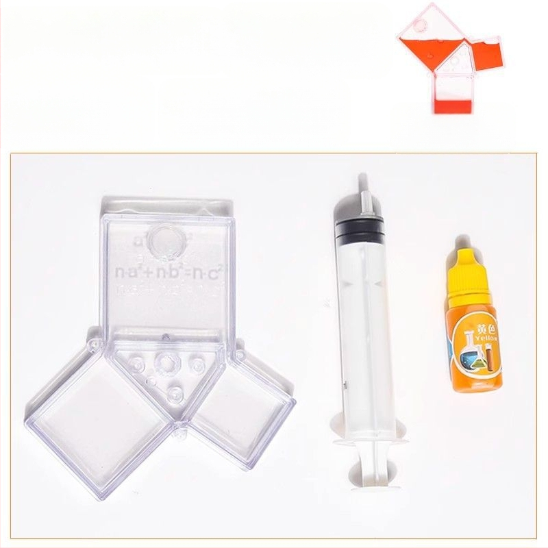 Pythagorase teoreemi mudel Õpilase matemaatika loodusteaduste eksperiment Õppevahendid Käsitsi kokkupandav demonstratsioonimaterjalide pakett