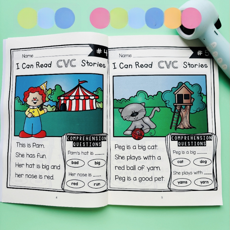 Természetes helyesírás CVC történetek Történet Rövid szöveg Olvasásértés Felvilágosodás fonetika Gyermekmunkadolgozat