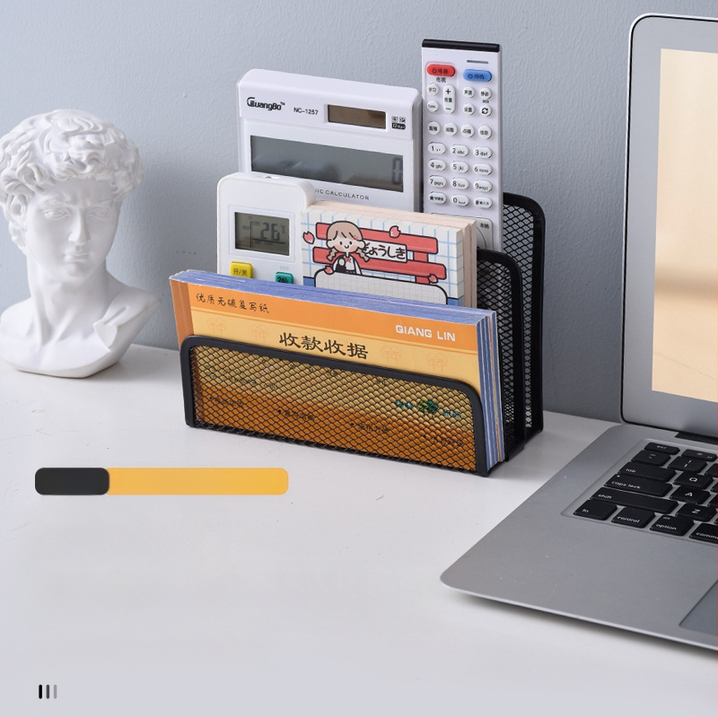 Настолно съхранение, на склад, 190 букви, метална желязна мрежа, комбинирана стойка за данни, поставка за файлове, мрежеста поставка за книги, черна