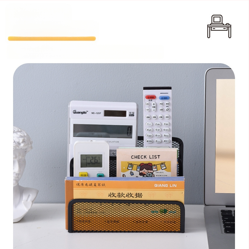 Настолно съхранение, на склад, 190 букви, метална желязна мрежа, комбинирана стойка за данни, поставка за файлове, мрежеста поставка за книги, черна