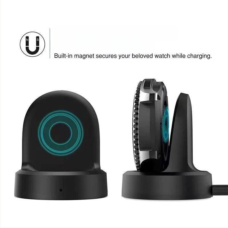 Taikoma „Samsung Watch Gear S3“ įkrovikliui S2 / „Galaxy Watch“ magnetiniam pagrindui S4 belaidžiam įkrovimui