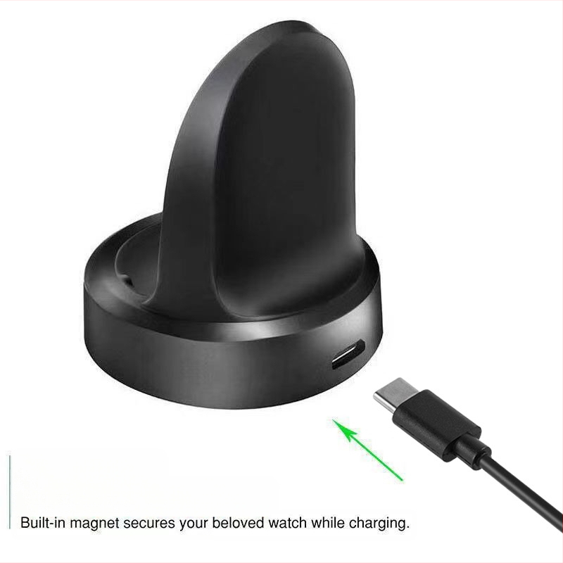 Taikoma „Samsung Watch Gear S3“ įkrovikliui S2 / „Galaxy Watch“ magnetiniam pagrindui S4 belaidžiam įkrovimui