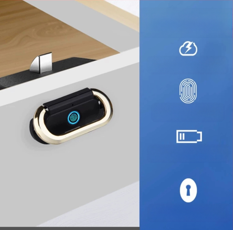 Tarpvalstybinė pirštų atspaudų stalčiaus spyna, metalinė paslėpta rankena, naktinio staliuko spyna, bylų spintelė, biuro baldų elektroninė spyna, pirštų atspaudų spyna