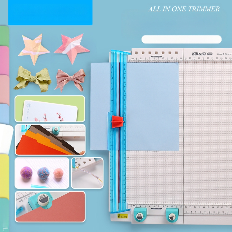 Var iegūt izcilu 13095 daudzfunkcionālu papīra griezēja instrumentu, tāfeles datu skrāpējumu nospiešanas locīšanas līniju 7-in-1 rokas konta griešanas papīru