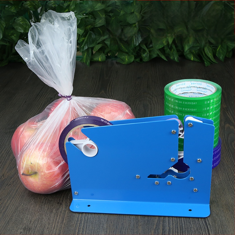 Mașină de legat pungi de plastic Mașină de balotat pentru supermarketuri îngroșată Zonă de cântărire în vrac Mașină de capăt al pungilor de cumpărături alimentare Mașină de sigilat cu bandă