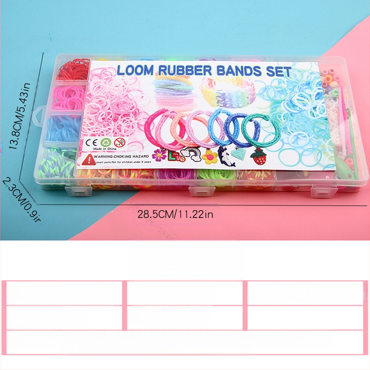 25 ruudustikuga vikerkaarekummipael Loom Bands kummipaelaga ülikond kootud mängukäevõru DIY laste hariduslikud mänguasjad