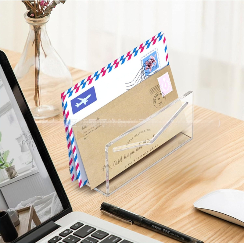 Átlátszó akril borítéktartó levélszervező levélszervező asztal függőleges levéltartó számlatartó