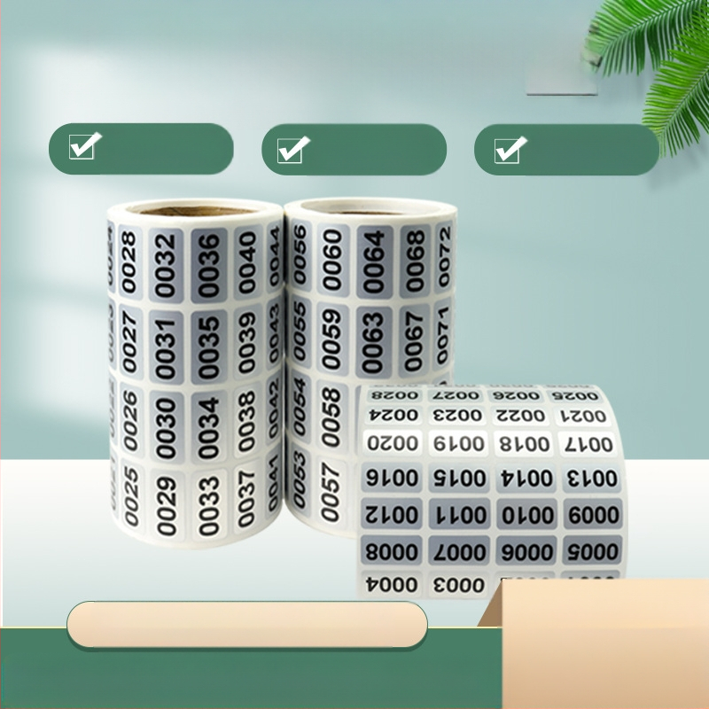 Spot matrica hülye ezüst digitális címke karcálló vízálló olajálló matrica tekercs sorozatszám címke matrica