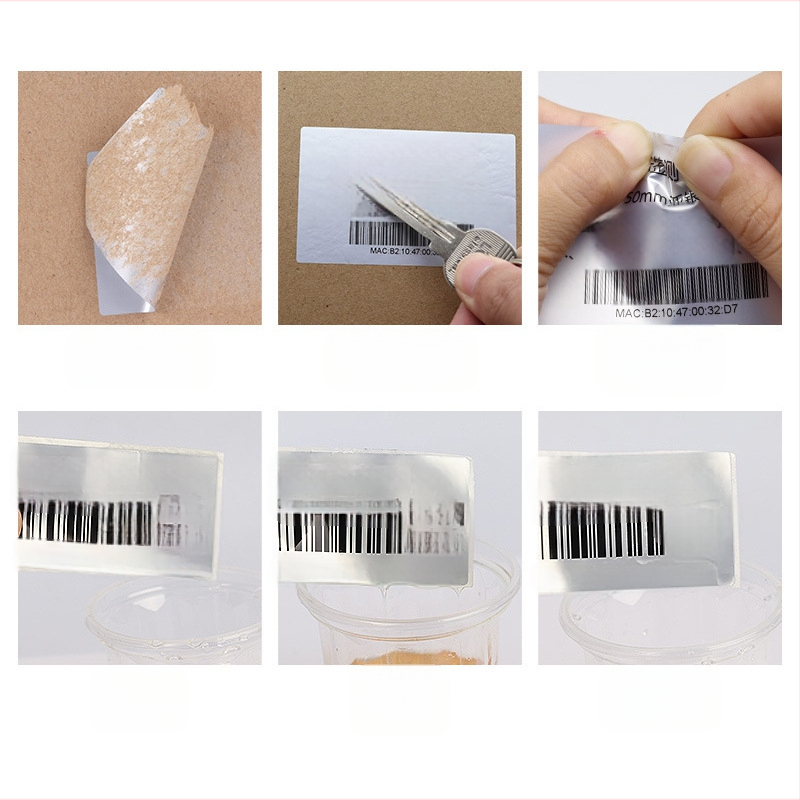 Spot matrica hülye ezüst digitális címke karcálló vízálló olajálló matrica tekercs sorozatszám címke matrica