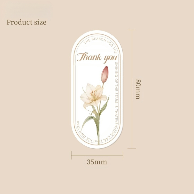 Vintage peen lilleline tänukleebisega pitseri silt käekoti pakendil dekoratiivne kleebis ovaalne inglise pitser