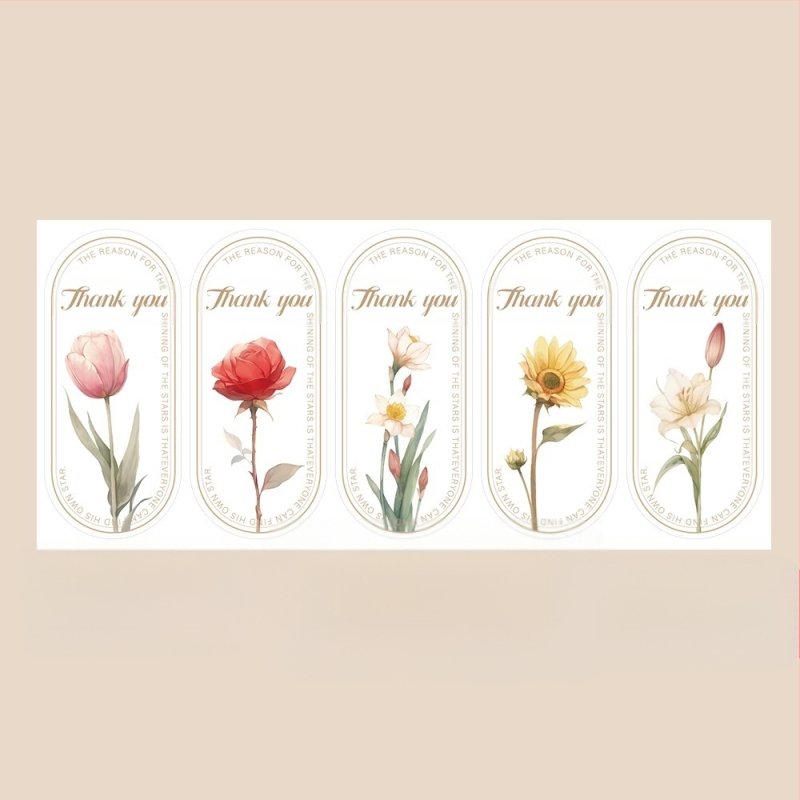 Vintage peen lilleline tänukleebisega pitseri silt käekoti pakendil dekoratiivne kleebis ovaalne inglise pitser