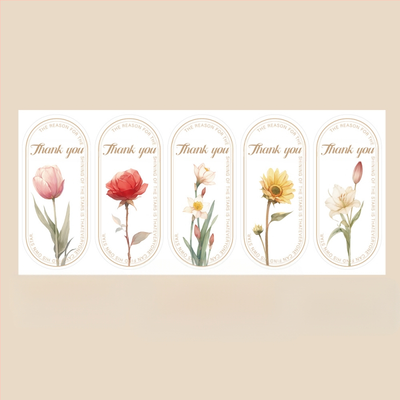 Vintage peen lilleline tänukleebisega pitseri silt käekoti pakendil dekoratiivne kleebis ovaalne inglise pitser