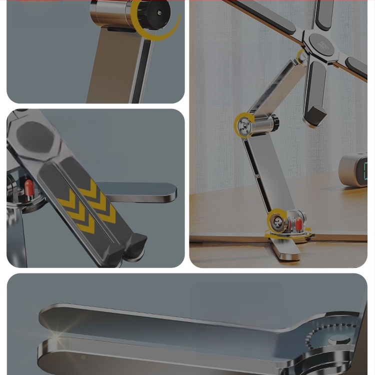 Sülearvuti U8 alus 360° pöörlev lauaarvuti riputatud kronstein jahutav kokkupandav alumiiniumsulamist kaasaskantav