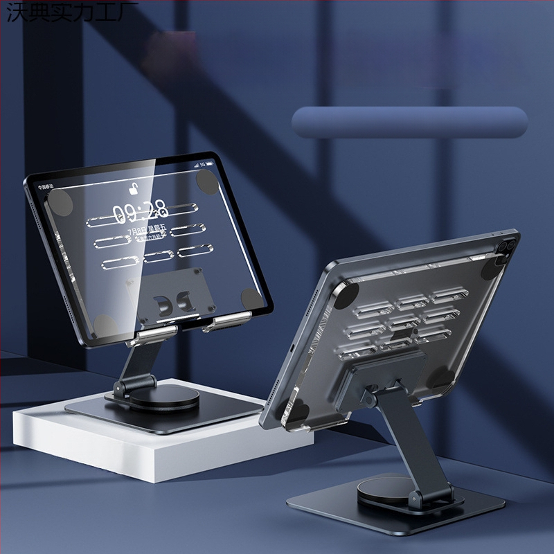 360 laipsnių besisukantis metalinis stalinis laikiklis mobiliojo telefono tinklui raudonas plokščiaekranis universalus televizorius tingus patogus sulankstomas