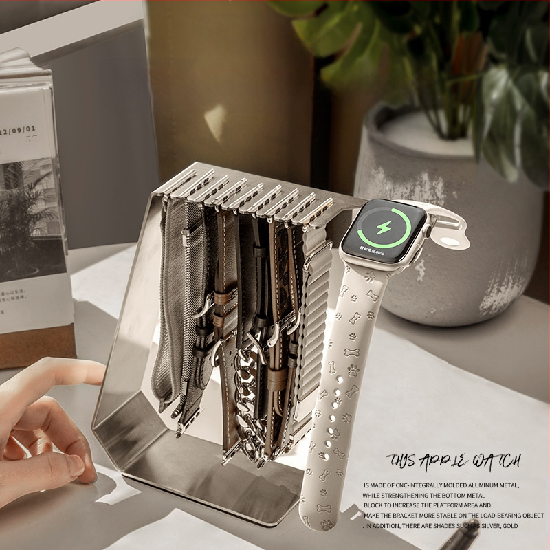 Sobiv Apple Watchi laadimisalus Rihm Hoiualus iWatch Metallist Apple Watchi laadija